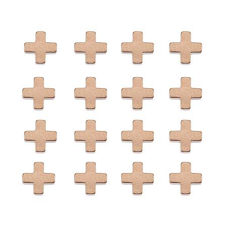 NBEADS 100 Pcs Brass Unplanted Cross Pendant Beads Loose Beads for Crafts & DIY Jewelry Projects