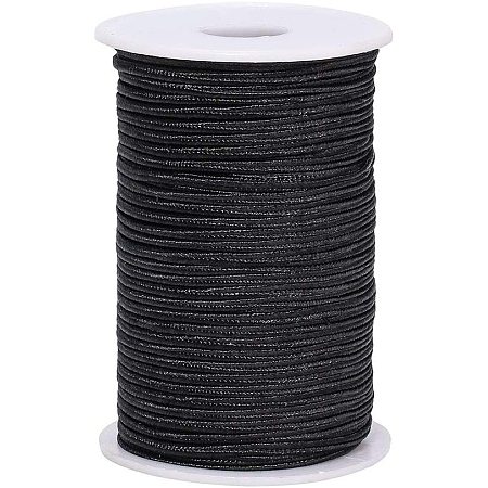 Arricraft 100 Yards 3x1.5mm Polyester Cord Flat Beading Cord Braid Trimming String for Sewing Quilting DIY Craft Making, Black
