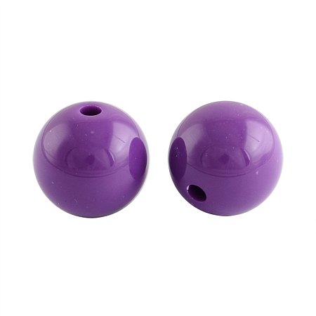 NBEADS 4100pcs/500g Chunky Bubblegum Round DarkOrchid Acrylic Beads