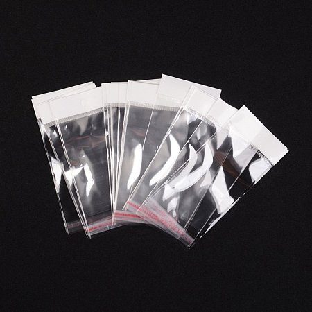 NBEADS 1000bags 2.4x5.0 Inch Clear Plastic Bags Storage Bags OPP Material Bags with Adhesive Tape Cellophane Favor Bags