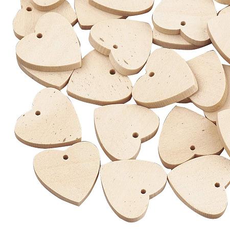 ARRICRAFT 500 pcs Heart Shape Pendant Beads Crafts for Earring Pendant Jewelry DIY Craft Making, Wheat