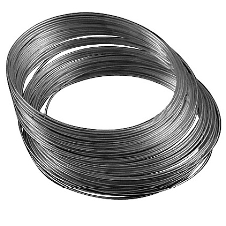 Honeyhandy Carbon Steel Memory Wire, for Collar Necklace Making, Necklace Wire, Gunmetal, 11.5cm, Wire: 0.6mm(22 Gauge), 100circles/set