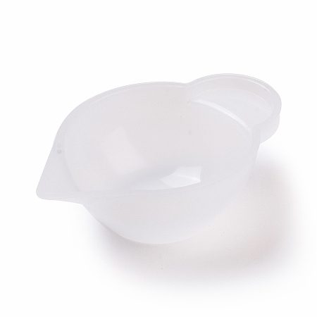 Honeyhandy Silicone Mixing Cups, White, 64x20x42.5mm, Inner Diameter: 61x40.5mm