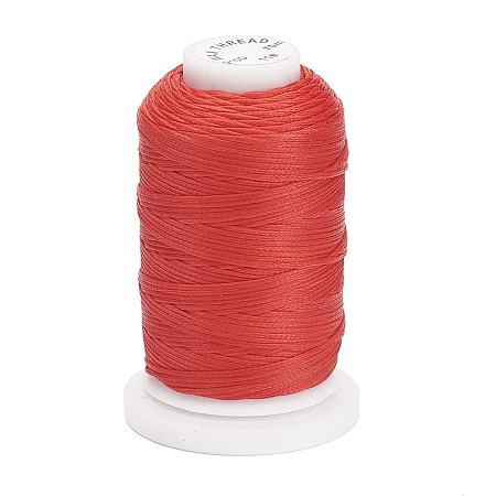 Honeyhandy Waxed Polyester Cord, Flat, Red, 1mm, about 76.55 yards(70m)/roll