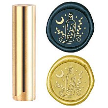 CRASPIRE Wax Seal Stamp Wishing Bottle Sealing Wax Stamps Moon Mini Brass Stamp Gun Wax Seal 15mm for Envelope Invitation Wedding Embellishment Bottle Decoration Gift Card