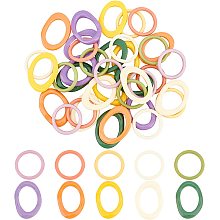 Arricraft 40 Pcs Resin Charms, 10 Styles Hollow Irregular Oval Round Ring Pendant Geometric Crafts Charms Mixed Color Resin Frames for Jewelry Making