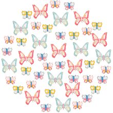 SUNNYCLUE 50Pcs 5 Styles Butterfly Cabochons Colorful Resin Flying Animal Slime Charms Butterfly Beads Buttons Flatback for DIY Jewelry Making Scrapbooking Embellishments Crafts Supplies