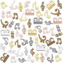 OLYCRAFT 105Pcs Note Resin Filler Music Note Filling Charms Alloy Epoxy Resin Accessories for Resin Crafting and Jewelry Making DIY Necklace Bracelet Earrings -5 Colors