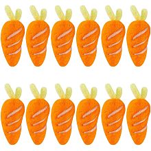 FINGERINSPIRE 12 Pcs Handmade Wool Felt Carrots Wool Felting Carrots 2.2x0.8x0.8 inch Felted Radish Crafts Mini Carrot Decorative Felting for Wedding Easter Birthday Decor DIY Hair Clip Supplies