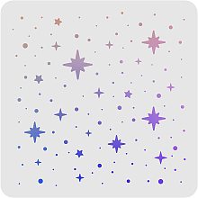 FINGERINSPIRE Star Stencils Template 11.8x11.8inch Plastic Star Drawing Painting Templates Sets for Painting, Baking, Crafts, Walls, Furniture