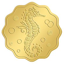 CRASPIRE 2 Inch Envelope Seals Stickers Seahorse 100pcs Embossed Foil Seals Adhesive Gold Foil Seals Stickers Label for Wedding Invitations Envelopes Gift Packaging