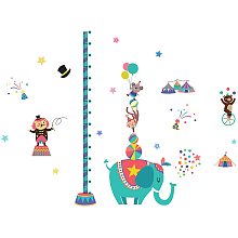 ARRICRAFT 3pcs/Set Family Height Growth Chart Wall Sticker Circus Animals Self-Adhesive Height Wall Sticker for Bedoom Nursery Living Room Decor 35"x15"