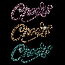 SUPERDANT Cheers Text Party Crystal Rhinestone Heat Transfer Party Rhinestone Colorful Template for Party Dress Clothes Bags Pants DIY Transfer Iron On Decals