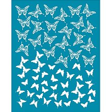 OLYCRAFT 5x4 Inch Butterfly Clay Stencil Butterfly Non-Adhesive Silk Screen Printing Stencil Reusable Mesh Stencils Transfer Washable Home Decor for Polymer Clay Jewelry Making