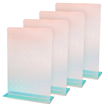 SUPERFINDINGS Acrylic Earring Display Stands, with Pedestal, Rectangle, Colorful, Finished Product: 5x13x18.1cm, about 2pcs/set