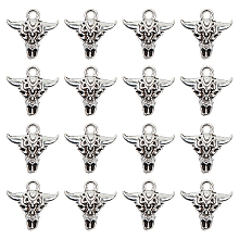 SUNNYCLUE 1 Box 50Pcs Cow Charms Tibetan Style Bull Charms Ox Charm Western Cattle Head Charm Animal Head Antique Silver Cowboy Halloween Charms for Jewelry Making Charm DIY Earrings Necklace Craft