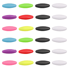 CHGCRAFT 60Pcs Plastic Oval Lapel Pins, Scarf Hijab Brooch Pin for Ladies Hair Dressing Accessories, Mixed Color, 38x12x9mm