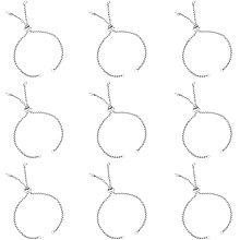 UNICRAFTALE 12pcs 22cm Adjustable Slider Bracelets Stainless Steel Bolo Chain Bracelet Makings Slider Extender Chains for Women Semi Finished DIY, Stainless Steel Color