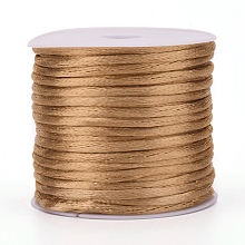 Honeyhandy Nylon Cord, Satin Rattail Cord, for Beading Jewelry Making, Chinese Knotting, Peru, 1mm, about 32.8 yards(30m)/roll