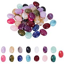 Arricraft 150pcs 15 Colors Oval Imitation Gemstone Spacer Beads Acrylic Beads Loose Beads for Necklace Earrings Bracelet Pendant Jewelry Making