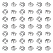 Unicraftale 201 Stainless Steel Beads, with Rubber Inside, Slider Beads, Stopper Beads, Rondelle, Stainless Steel Color, 10x4.5mm, Hole: 3mm, 50pcs/box