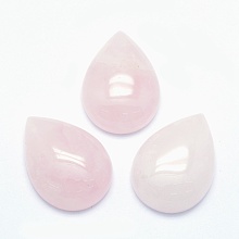 Honeyhandy Natural Rose Quartz Cabochons, teardrop, 25x18x7mm