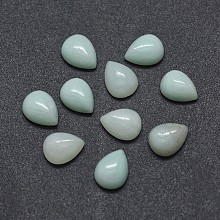 Honeyhandy Natural Amazonite Cabochons, teardrop, 8x6x3mm