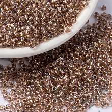 MIYUKI Round Rocailles Beads, Japanese Seed Beads, Fancy Lined, (RR3521) Fancy Lined Blush, 15/0, 1.5mm, Hole: 0.7mm, about 5555pcs/10g