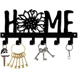 CREATCABIN Home Metal Key Holder for Wall Decorative 7 Hooks Wall Mounted Beehive Key Rack Towels Hanger for Home Bathroom Front Door Kitchen Decor 10.6 x 4.9inch