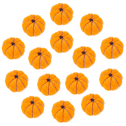 CHGCRAFT 15Pcs Felt Pumpkin for Crafts Wool Felt Pumpkin Pom Poms Fall Craft for Autumn Tiered Tray Decoation Party Favors Halloween Farmhouse Decor DIY Craft Jewelry Acessory, 27x17mm