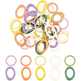 Arricraft 40 Pcs Resin Charms, 10 Styles Hollow Irregular Oval Round Ring Pendant Geometric Crafts Charms Mixed Color Resin Frames for Jewelry Making