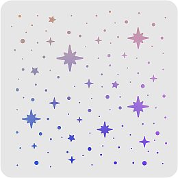 FINGERINSPIRE Star Stencils Template 11.8x11.8inch Plastic Star Drawing Painting Templates Sets for Painting, Baking, Crafts, Walls, Furniture