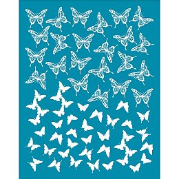 OLYCRAFT 5x4 Inch Butterfly Clay Stencil Butterfly Non-Adhesive Silk Screen Printing Stencil Reusable Mesh Stencils Transfer Washable Home Decor for Polymer Clay Jewelry Making