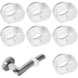 GORGECRAFT 1 Box 8Pcs Clear Door Handle Stoppers Wall Protector Door Bumpers for Walls Door Knob Wall Shield Door Bumper Ring for Home Kitchen Bathroom Office Dampening Noise