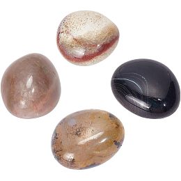 Arricraft 200g Natural Sardonyx Agate Stone, Natural Gemstone Palm Stone Thumb Worry Stone Tumbled Stone for Home Display Decoration, Reiki, Chakra