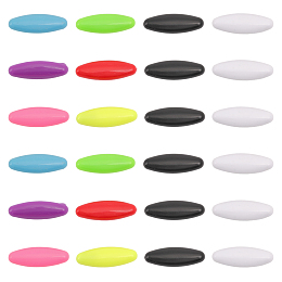 CHGCRAFT 60Pcs Plastic Oval Lapel Pins, Scarf Hijab Brooch Pin for Ladies Hair Dressing Accessories, Mixed Color, 38x12x9mm