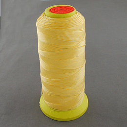 Honeyhandy Nylon Sewing Thread, Champagne Yellow, 0.8mm, about 300m/roll