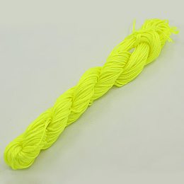 Honeyhandy Nylon Thread, Nylon Jewelry Cord for Custom Woven Bracelets Making, Yellow, 1mm, about 26.24 yards(24m)/bundle, 10bundles/bag, about 262.46 yards(240m)/bag