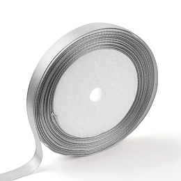 Honeyhandy Single Face Satin Ribbon, Polyester Ribbon, Light Grey, 1 inch(25mm) wide, 25yards/roll(22.86m/roll), 5rolls/group, 125yards/group(114.3m/group)