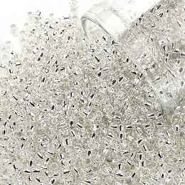 Honeyhandy TOHO Round Seed Beads, Japanese Seed Beads, (21) Silver-Lined Transparent Crystal Clear, 11/0, 2.2mm, Hole: 0.8mm, about 5555pcs/50g