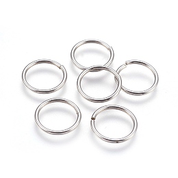 Honeyhandy 304 Stainless Steel Open Jump Rings, Stainless Steel Color, 16x1.5mm, Inner Diameter: 13mm, 500pcs/bag