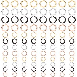 UNICRAFTALE About 480pcs 4 Colors Open Jump Rings 304 Stainless Steel Round Rings About 3.4~6mm Inner Diameter Rings for DIY Jewelry