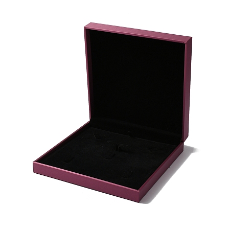 Arricraft Rectangle PU Leather pendant Necklace Jewelry Storage Box, Jewelry Case for Necklace Holder, Flamingo, 19.2x19.2x4.6cm, Inner Diameter: 17.9x18.3cm