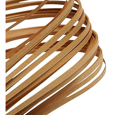 Pandahall Elite 1200 Strips Paper Quilling Strips, Light Brown Quilling Strip Set, 3mm Width 39cm Length