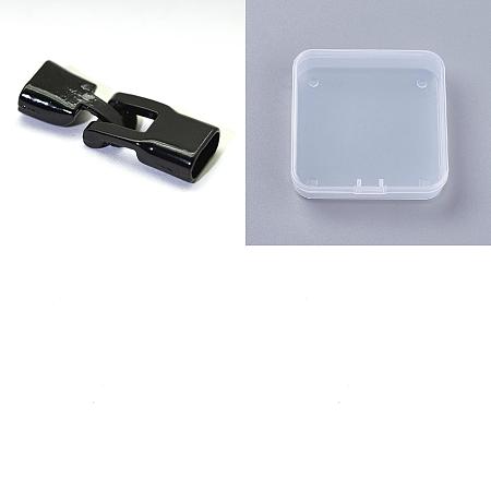 Arricraft 20 Sets Alloy Snap Lock Clasps, for Bracelet Making Findings, Electrophoresis Black, 34mm