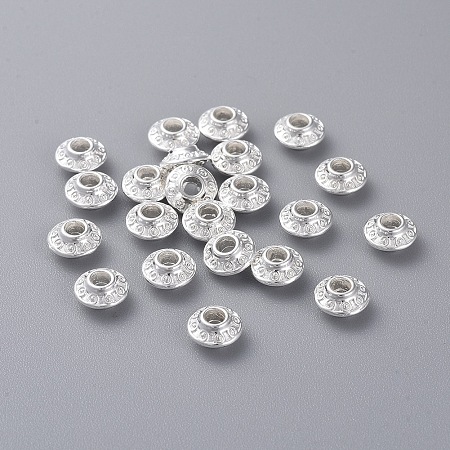 ARRICRAFT Tibetan Style Alloy Spacer Beads, Bicone, Silver Color Plated, Lead Free & Cadmium Free, 6.5x3.5mm, Hole: 2mm