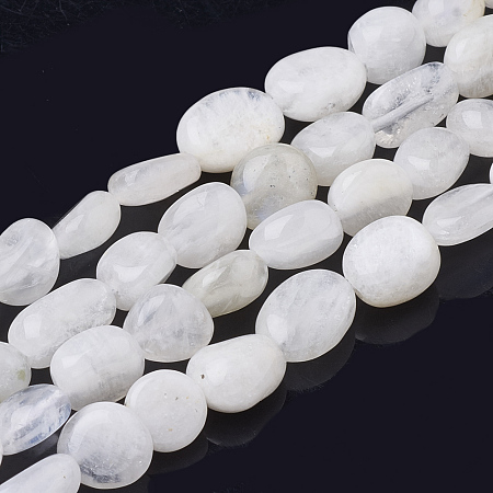 ARRICRAFT Natural Moonstone Beads Strands, Nuggets, 5~15x7~8x3~7mm, Hole: 1mm, about 45pcs/strand, 15.35 inches