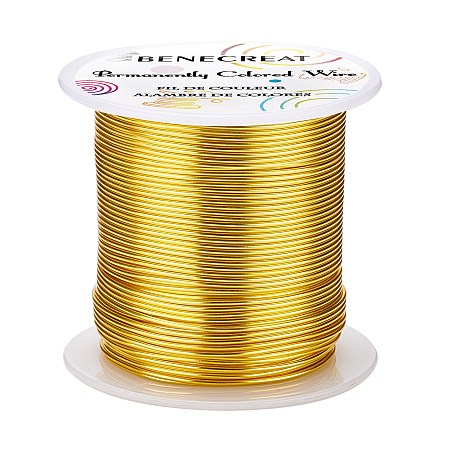 Copper Wire, for Wire Wrapped Jewelry Making, Golden, 18 Gauge, 1mm; about 30m/roll