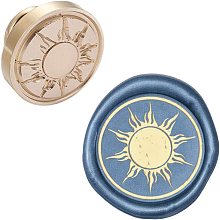 CRASPIRE Wax Seal Stamp Head Replacement Sun Removable Sealing Brass Stamp Head Olny for Creative Gift Envelopes Invitations Cards Decoration