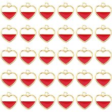 SUNNYCLUE 1 Box 60Pcs Heart Enamel Pendant Charms Alloy Heart Charm Bulk Jewelry Findings for Earring Bracelet Necklace Jewelry Making Supplies Craft